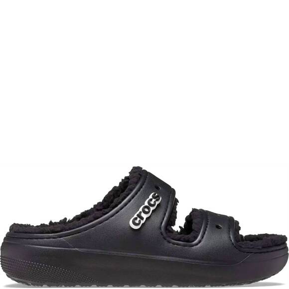 NEW CROCS unisex classic cozzzy sandal in black/black